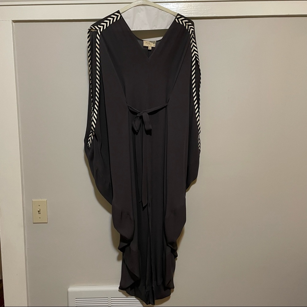 Elizabeth and James Gray Silk Dress - Size xs/s